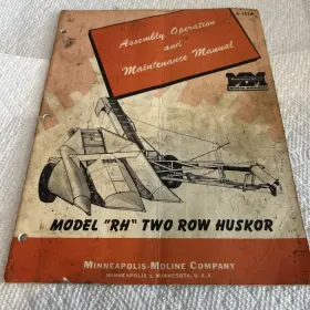 S-151A MINNEAPOLIS MOLINE Rh Row Huskor Manual