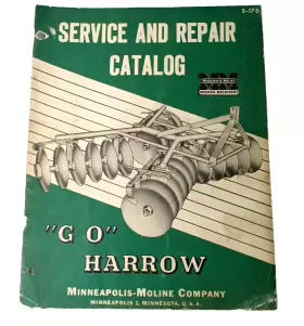 S-176 MINNEAPOLIS MOLINE Service Repair Catalog Harrow