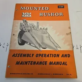 S-179 MINNEAPOLIS MOLINE Huskor Assem Operation Manual