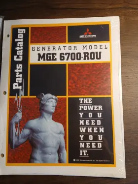 6700-ROU MITSUBISHI Mge Generator Manual Book Catalog