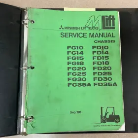 99719-02110 MITSUBISHI Fg Service Repair Manual Fork Lift