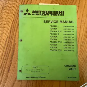 99739-70100 MITSUBISHI Service Repair Manual Fork Lift