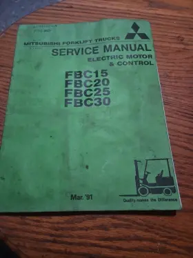 FBC15 MITSUBISHI Forklift Service Manual Electric Motor