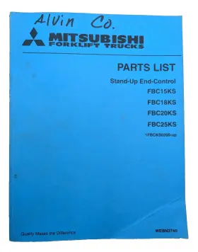 FBC25KS MITSUBISHI Forklift Manual Book Catalog