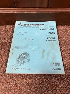 FG35A MITSUBISHI Forklift Lift Book Catalog Manual