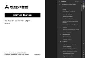 FGC40K MITSUBISHI Gas Lp Cushion Tire Forklift Service Engine #3