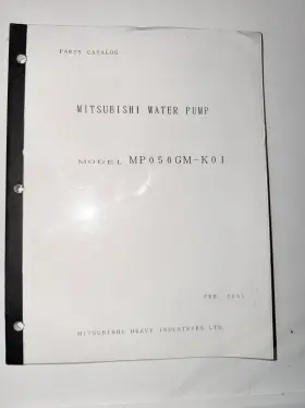 MP050GM-K01 MITSUBISHI Water Pump Manual Book Catalog