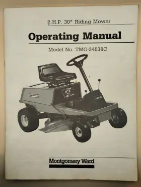 TMO-34538C MONTGOMERY WARD Lawn Tractor Mower Manual