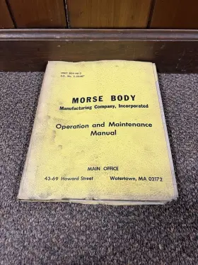 804-46 MORSE Bronco Boom Lift Holan Body Manual