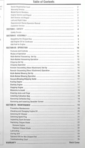 102-658-000 Troy Walk Chipper Shredder Vacuum Manual #3