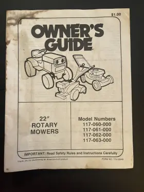 770-5254B Owners Rotary Mowers Manual
