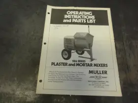 85-2C MULLER MIXER Plaster Mortar Mixers Operating
