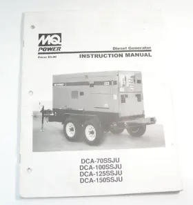 DCA-150SSJU MULTIQUIP Generator Operator Manual