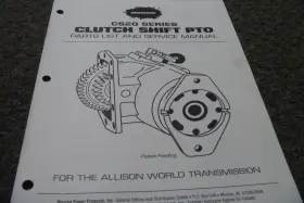 CS20 MUNCIE Clutch Allison Trans Catalog Service Manual Xz