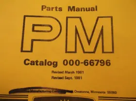 000-66796 MUSTANG Owatonna Skid Steer Loader Manual Book #3