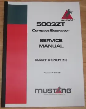 918178 MUSTANG Excavator Service Repair Manual Book