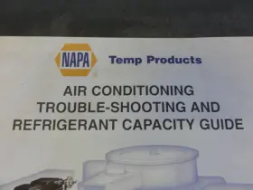 475-8123 NAPA Air Conditioning Trouble Shooting Refrigerant #2