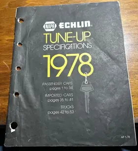 AP-1-78 NAPA Echlin Tune Up Specifications Passenger Imports