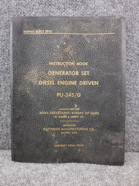 PU-345 Diesel Engine Generator Set Instruction Book