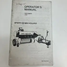 42027010 NEW HOLLAND Sperry Hayliner Operators Manual