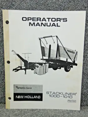 42100023 NEW HOLLAND Stackliner Bale Wagon Operators Manual