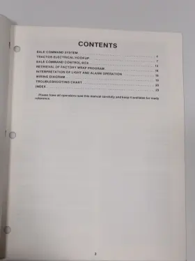 42372300 NEW HOLLAND Sperry Bale Command Round Balers Manual