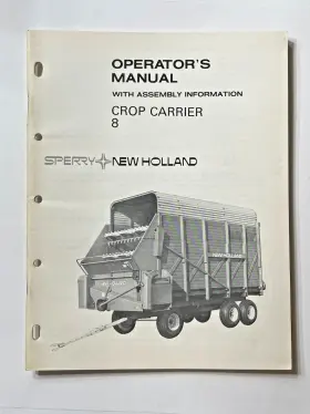 43000813 NEW HOLLAND Crop Carrier Forage Wagon Operators