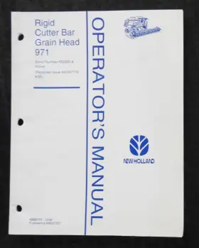 582099 NEW HOLLAND Tr Combine Rigid Cutter Bar Grain Head
