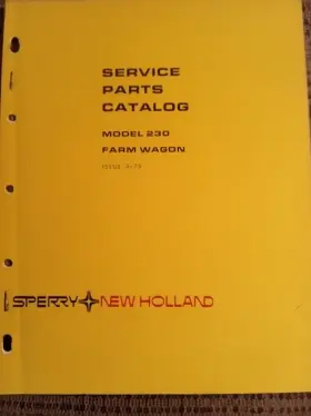 5923810 NEW HOLLAND Farm Wagon Service Catalog Manual