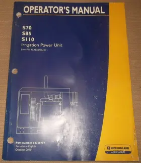 84365959 NEW HOLLAND Irrigation Power Unit Operation Manual