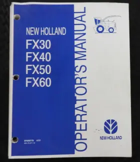 87698938 NEW HOLLAND Forage Harvester Operators Manual