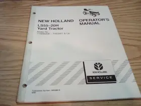 LS55-20H NEW HOLLAND Yard Tractor Operators Manual