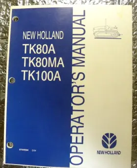 TK100A NEW HOLLAND Ford Operators Manual
