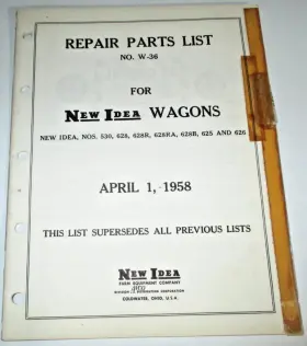628RA NEW IDEA Wagon Catalog Manual Book