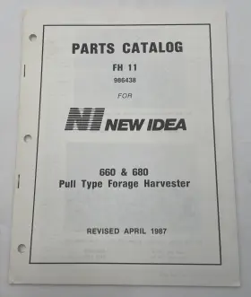 986438 NEW IDEA Forage Harvester Catalog Manual