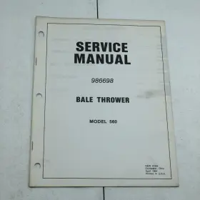986698 NEW IDEA Bale Thrower Workshop Service Repair Manual