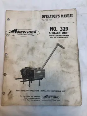 CS-161 NEW IDEA Sheller Unit Operators Manual