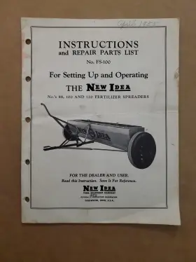 FS-100 NEW IDEA Fertilizer Spreaders Repair
