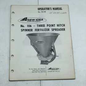 FS-118 NEW IDEA Point Hitch Spinner Fertilizer Spreader