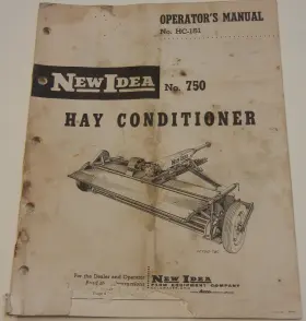 HC-151 NEW IDEA Hay Conditioner Operators Manual