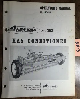 HC-153 NEW IDEA Hay Conditioner Operators Manual