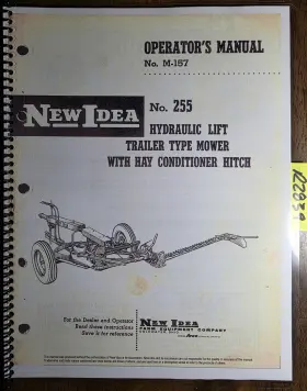 M-157 NEW IDEA Trailer Sickle Mower Operators Manual