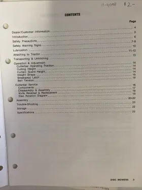 MD10 NEW IDEA Disc Mower Operator Manual #2