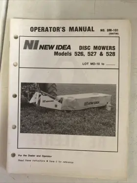 MD10 NEW IDEA Disc Mower Operator Manual