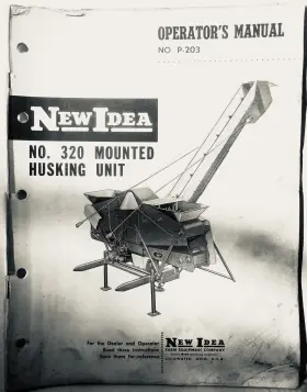P-203 NEW IDEA Husking Unit Operators Manual Book
