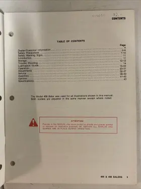 RB-115 NEW IDEA Round Baler Operators Manual #2