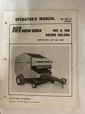 RB-115 NEW IDEA Round Baler Operators Manual