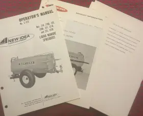 S-313 NEW IDEA Manure Spreader Operators Manual Service