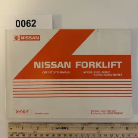 KCH01 NISSAN Forklift Operators Manual