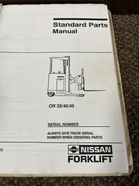 OR45 NISSAN Electric Lift Book Catalog #2